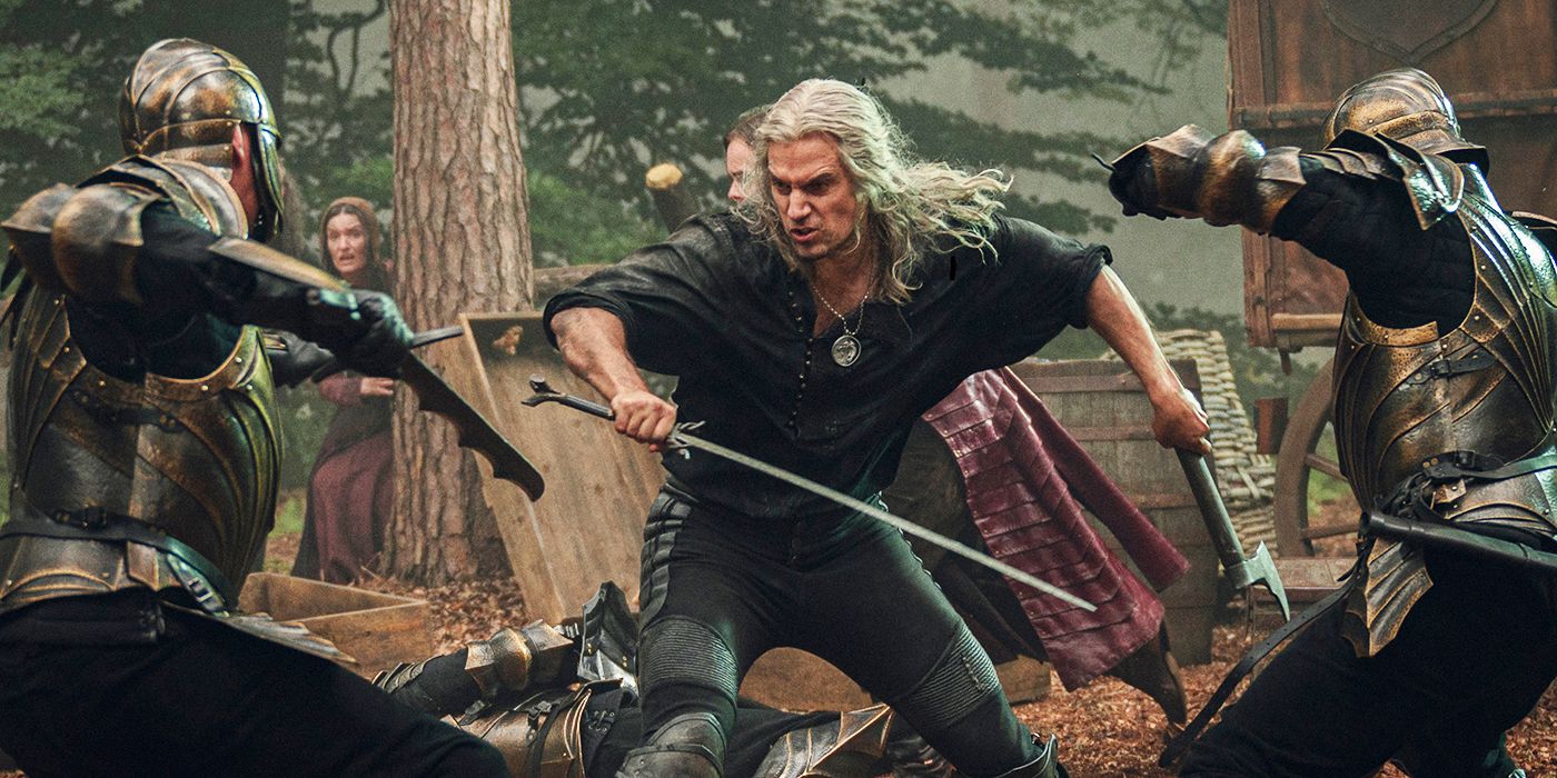 Geralt bertarung dengan tentara di The Witcher season 3 part 2 