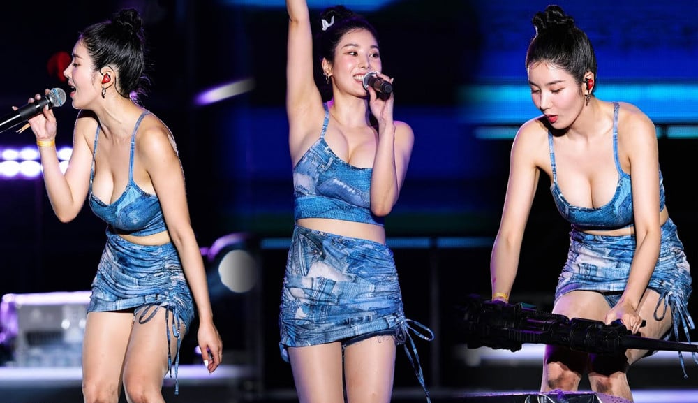 K-netizen memperdebatkan apakah pakaian Kwon Eun Bi di Cass Cool Festival terlalu terbuka