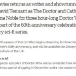 Tanggal Rilis Doctor Who Musim 14 Terungkap & Kemudian Dihapus di Situs BBC