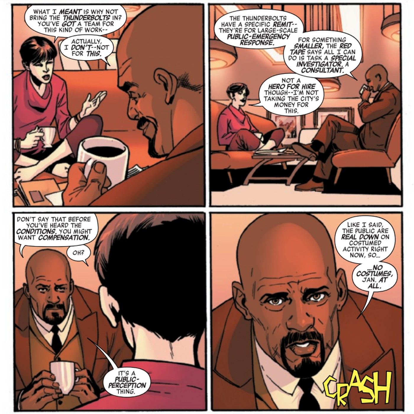 Walikota Luke Cage dan The Wasp berbicara di Marvel's Avengers Inc