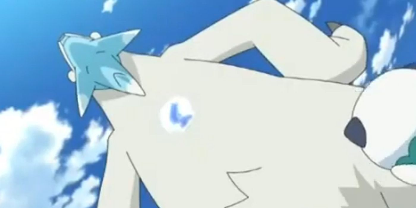 Pokemon: Beartic mengenakan aksesorinya, es skalchop.