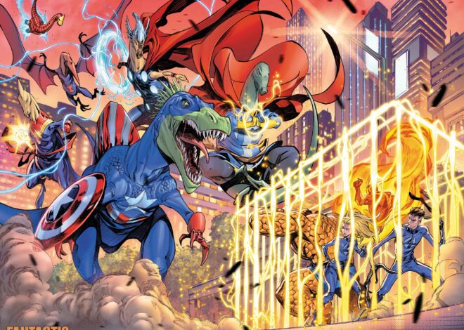 Avengers Dinosaurus Marvel Menyerang Bumi dalam Seni Resmi Baru