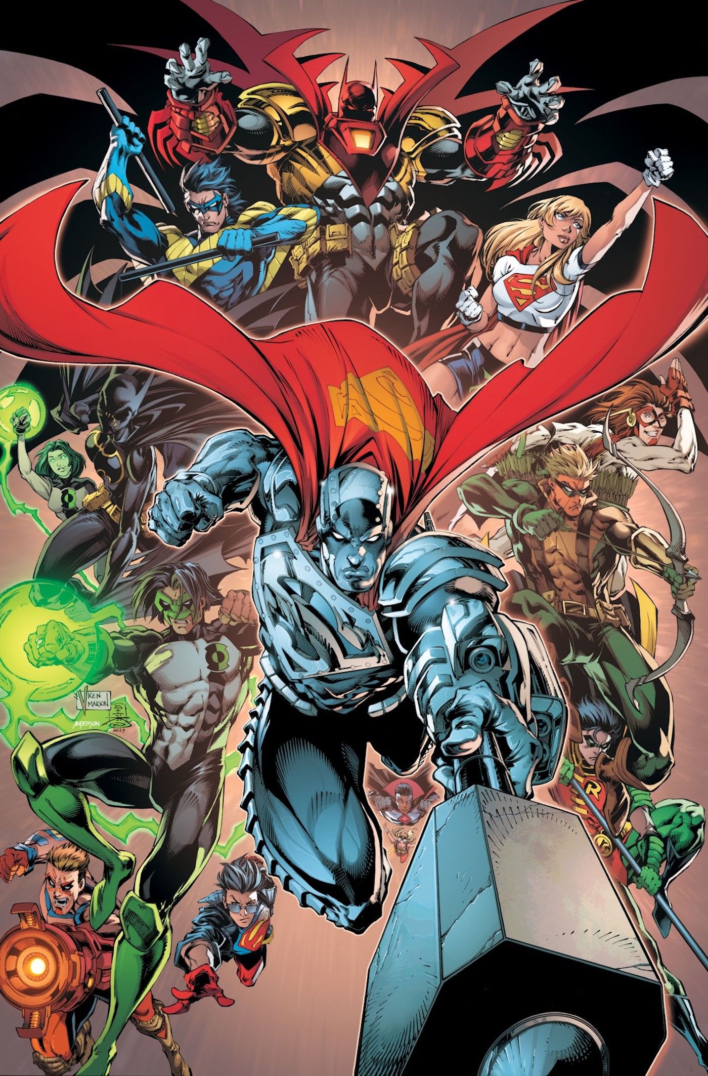 Varian Steelworks Meliputi Desain Pahlawan Super DC tahun 1990-an