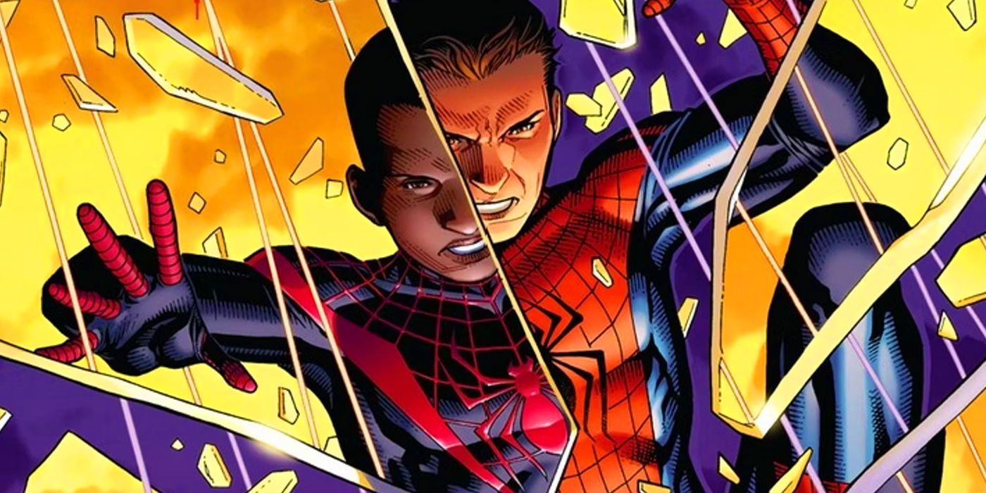 Miles Morales dan Peter Parker sebagai Spider-Man di Marvel Comics