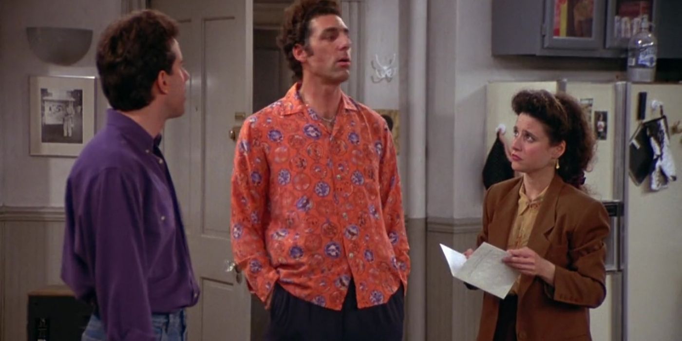 jeri.  Kramer, dan Elaine di Seinfeld musim 2 episode Kesepakatan