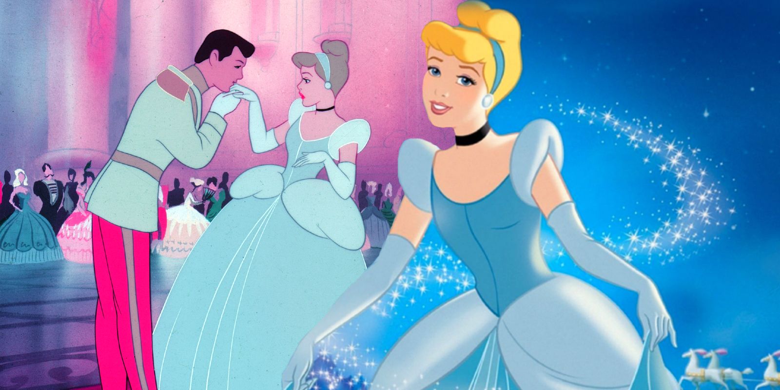 Cinderella dan Pangeran Tampan dengan Cinderella 1950