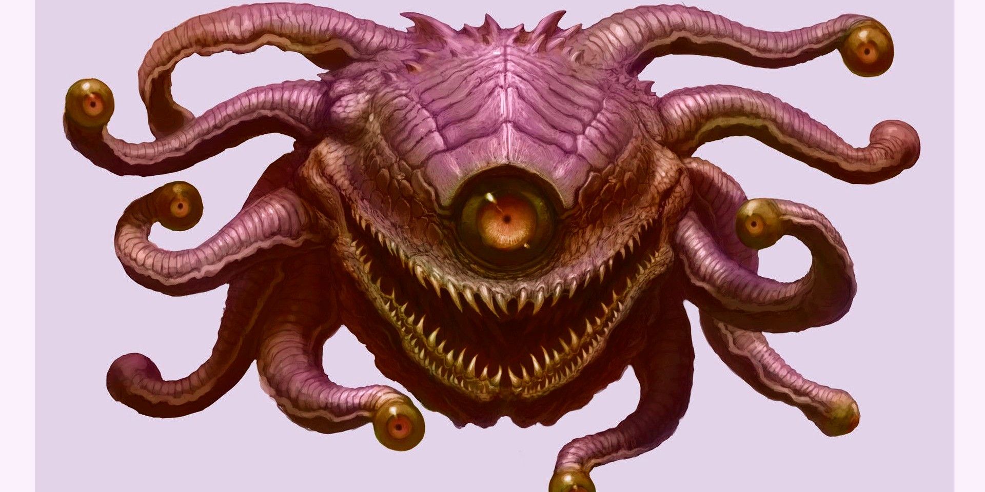 A Beholder from Dungeons and Dragons Hovers
