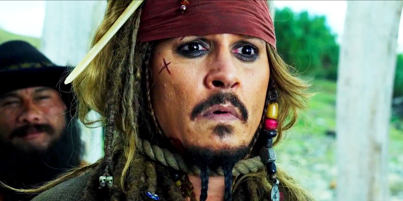 Johnny Depp sebagai Jack Sparrow di Pirates of the Caribbean: Dead Men Tell No Tales.