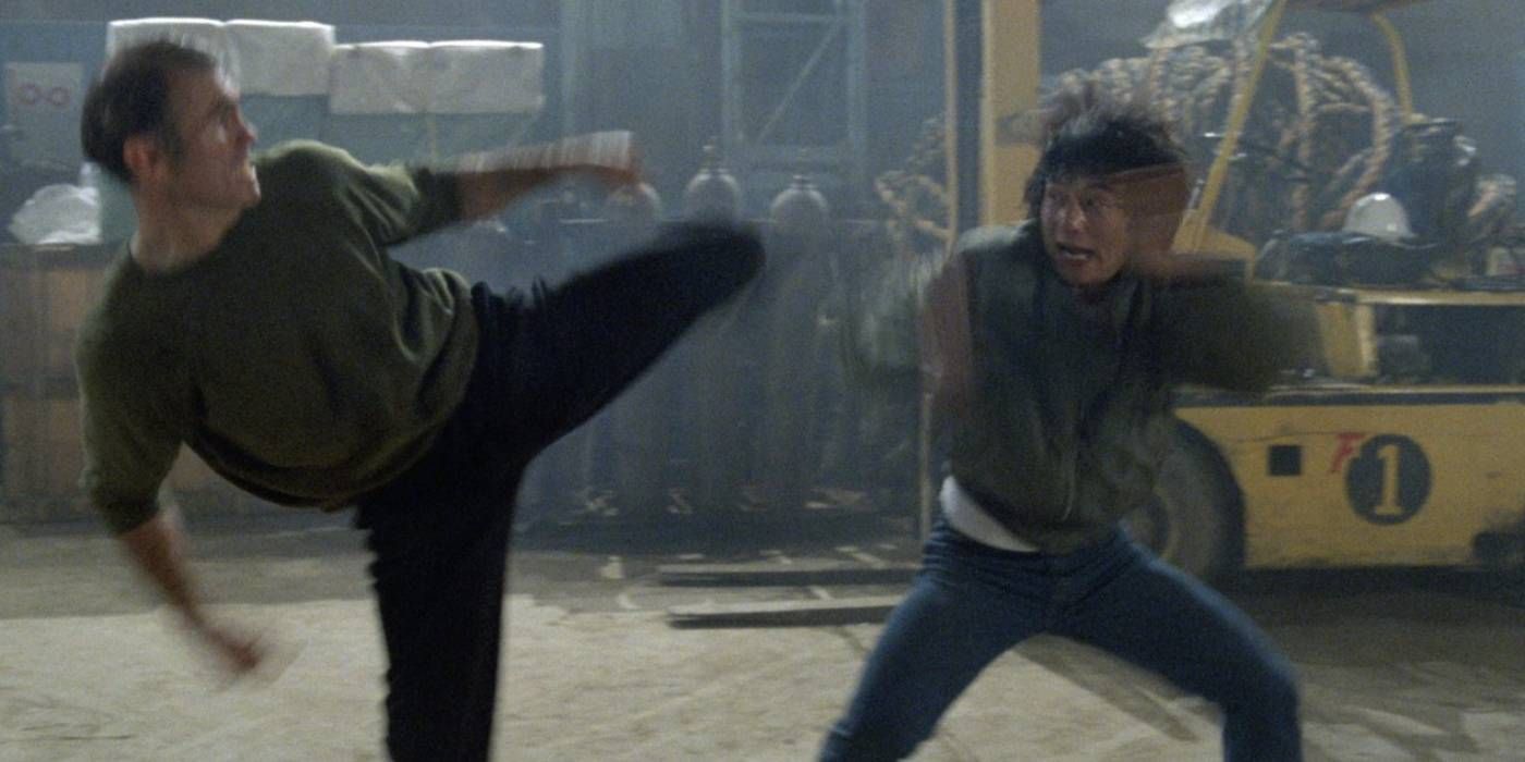 Jackie Chan dan Bill Wallace di foto The Protector