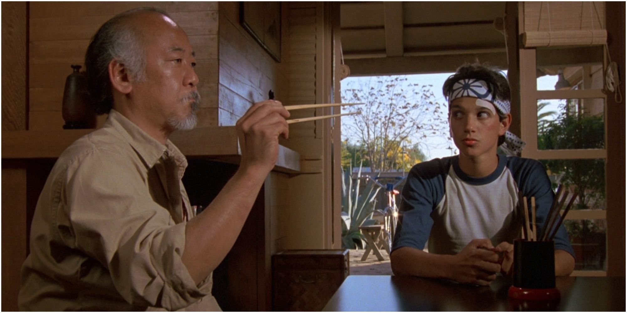 Tuan Miyagi dan Daniel di The Karate Kid 1984
