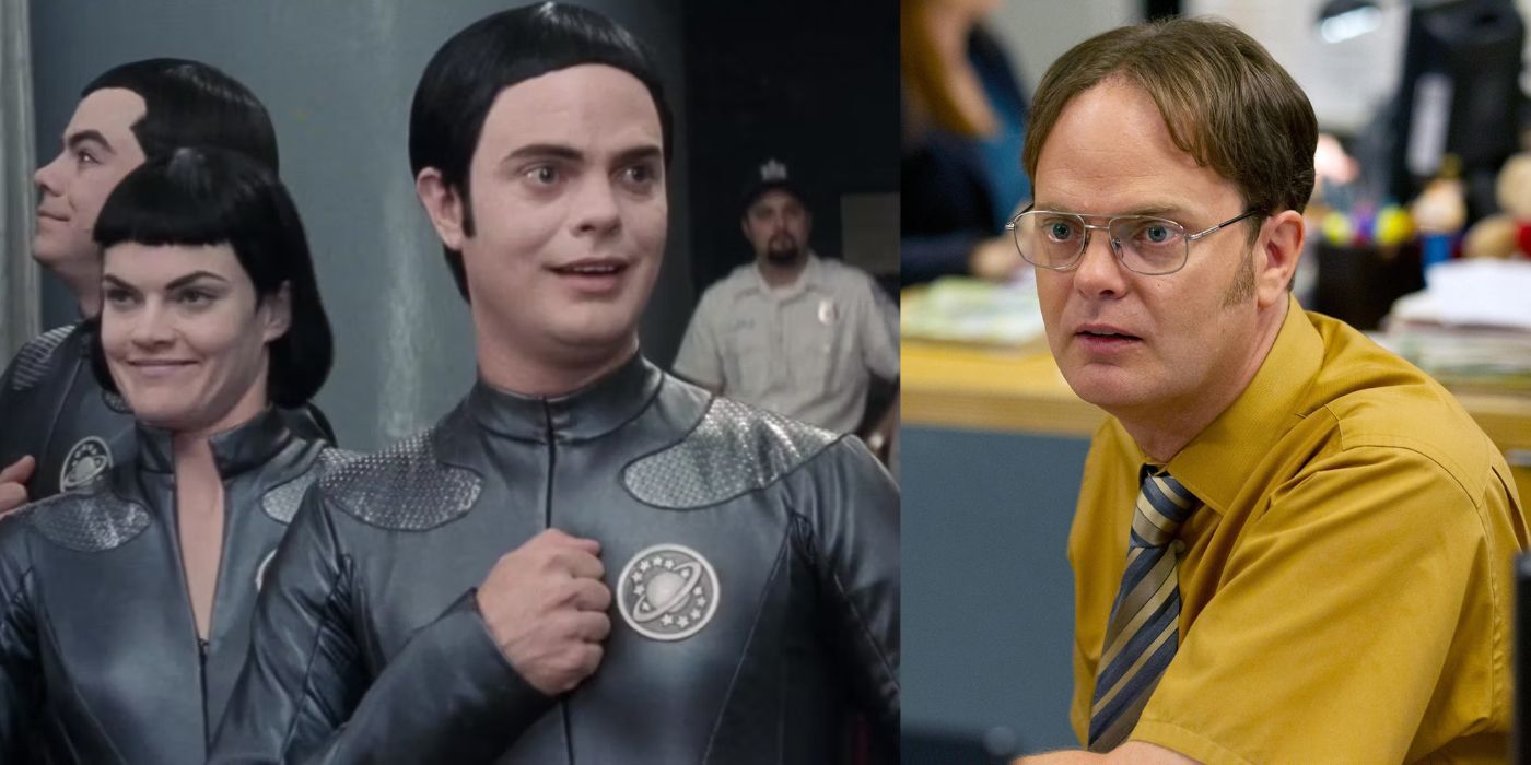 Rainn Wilson berdampingan di Galaxy Quest dan sebagai Dwight di The Office